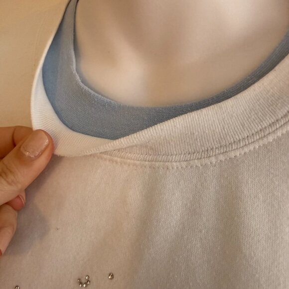 Vintage Rhinestone Snowman Sweatshirt | Decorated Originals | Size L - Picture 9 of 12